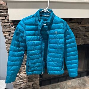 Ariat Down Puffer Jacket Women’s Medium teal blue